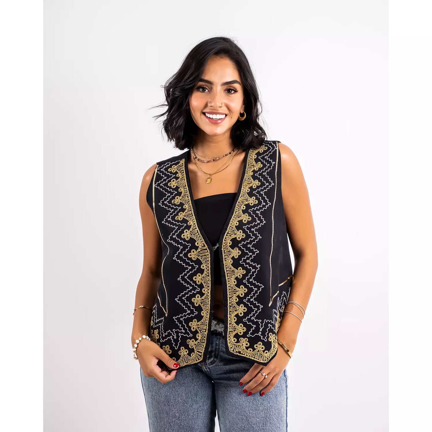 Embroidery vest