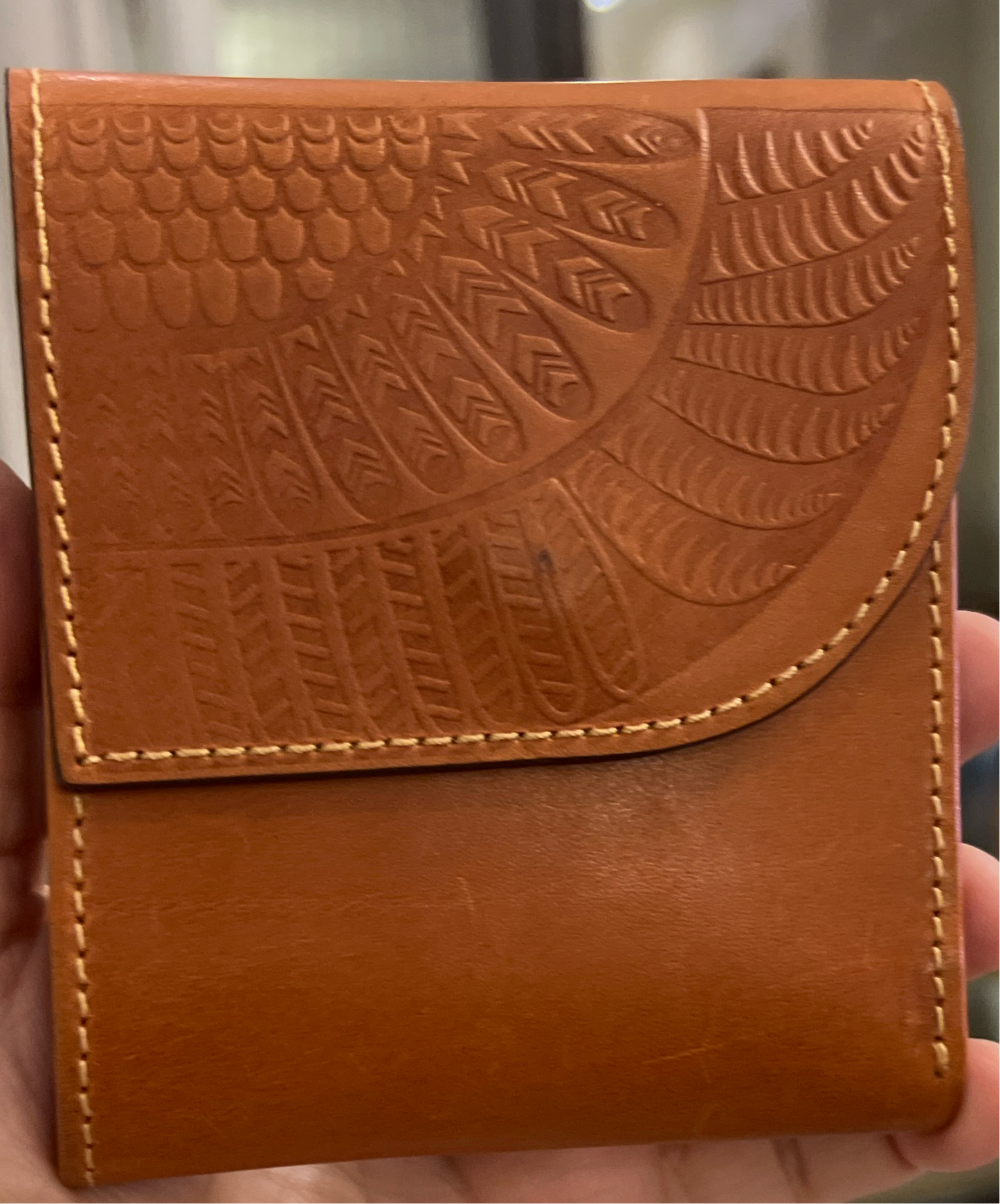 Genuine leather handmade wallet - Three folds