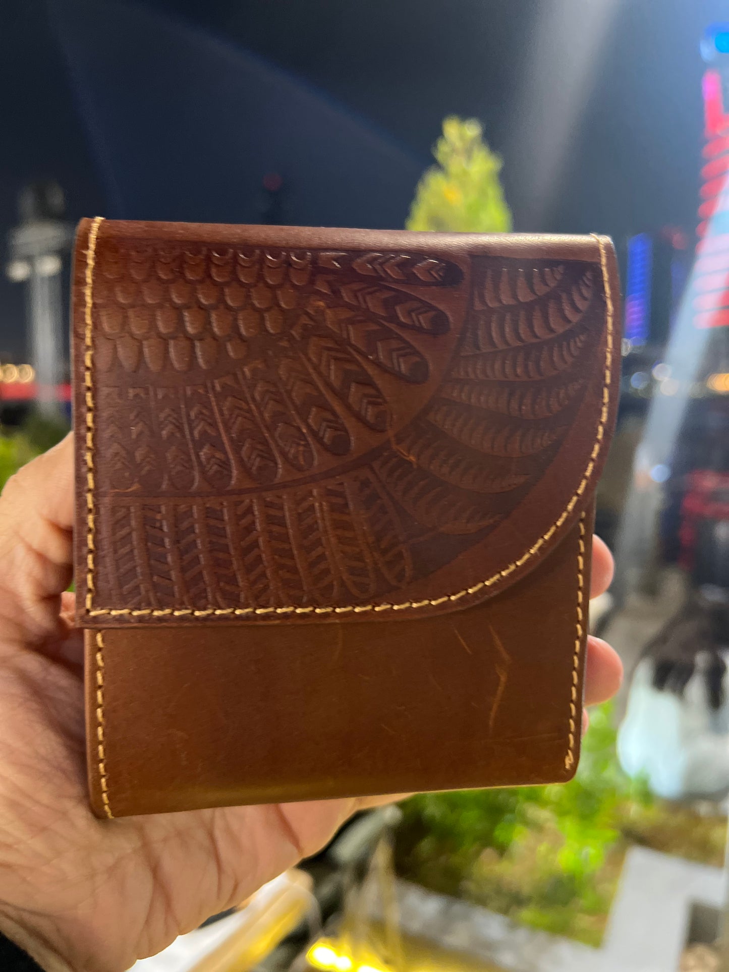 Genuine leather handmade wallet - Three folds