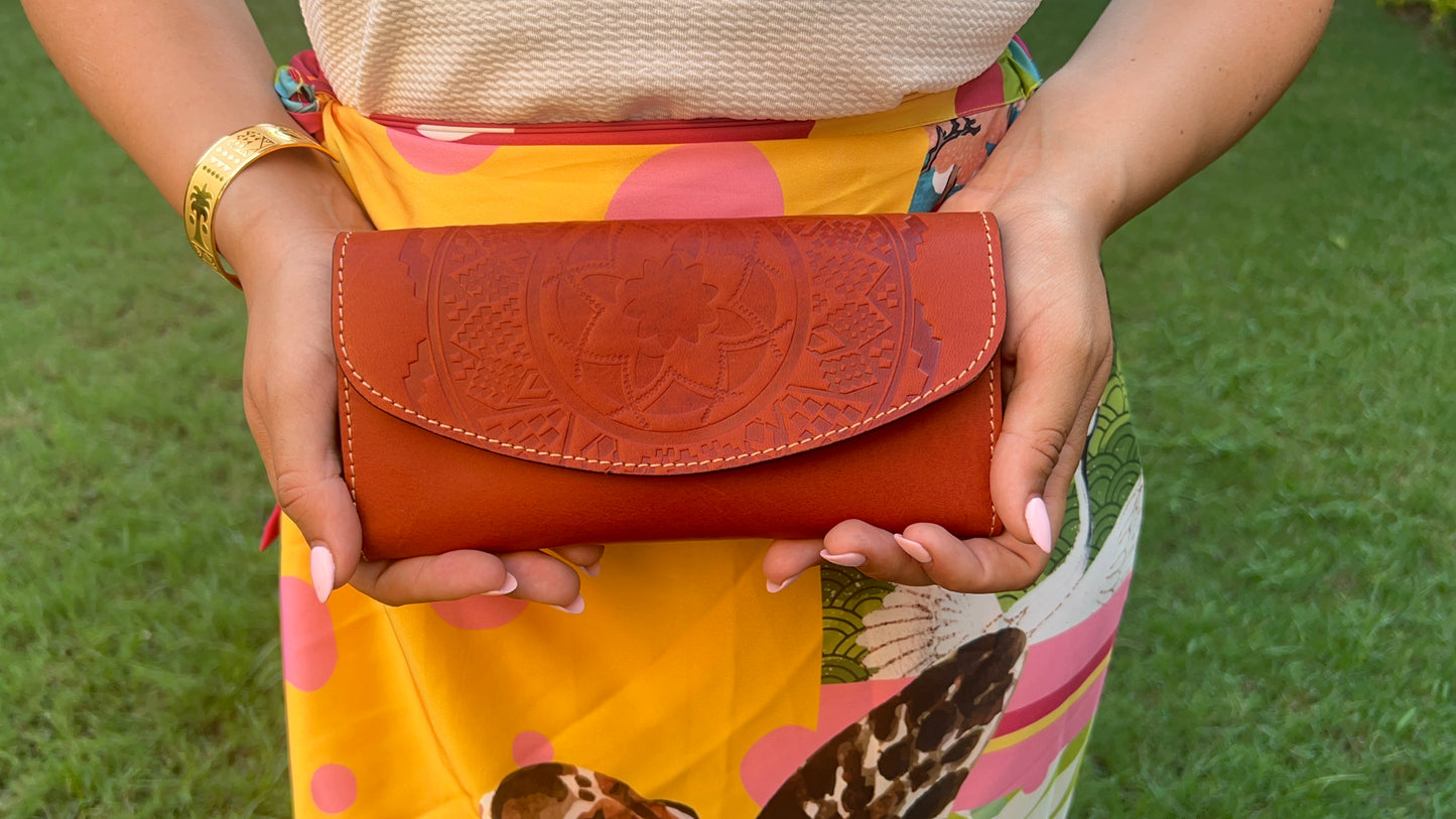 Genuine Leather handmade wallet - Three folds