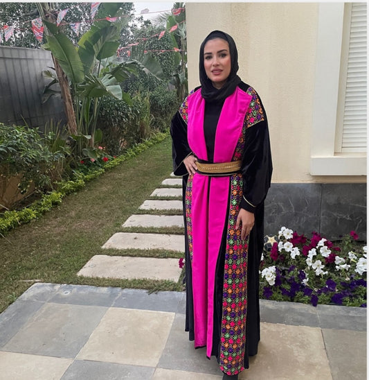 Black kaftan with embroidery