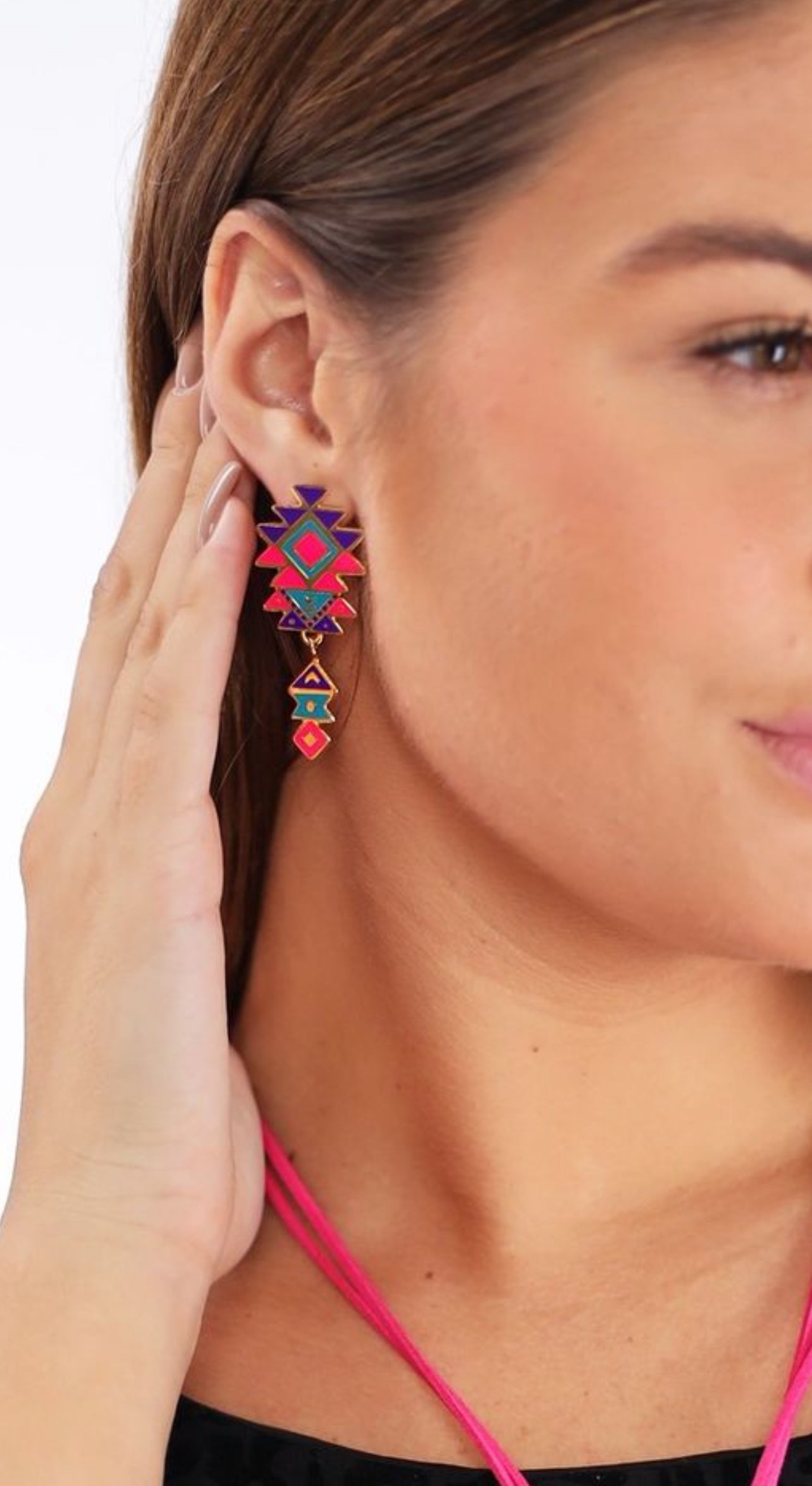 Bedouin design colorful earrings