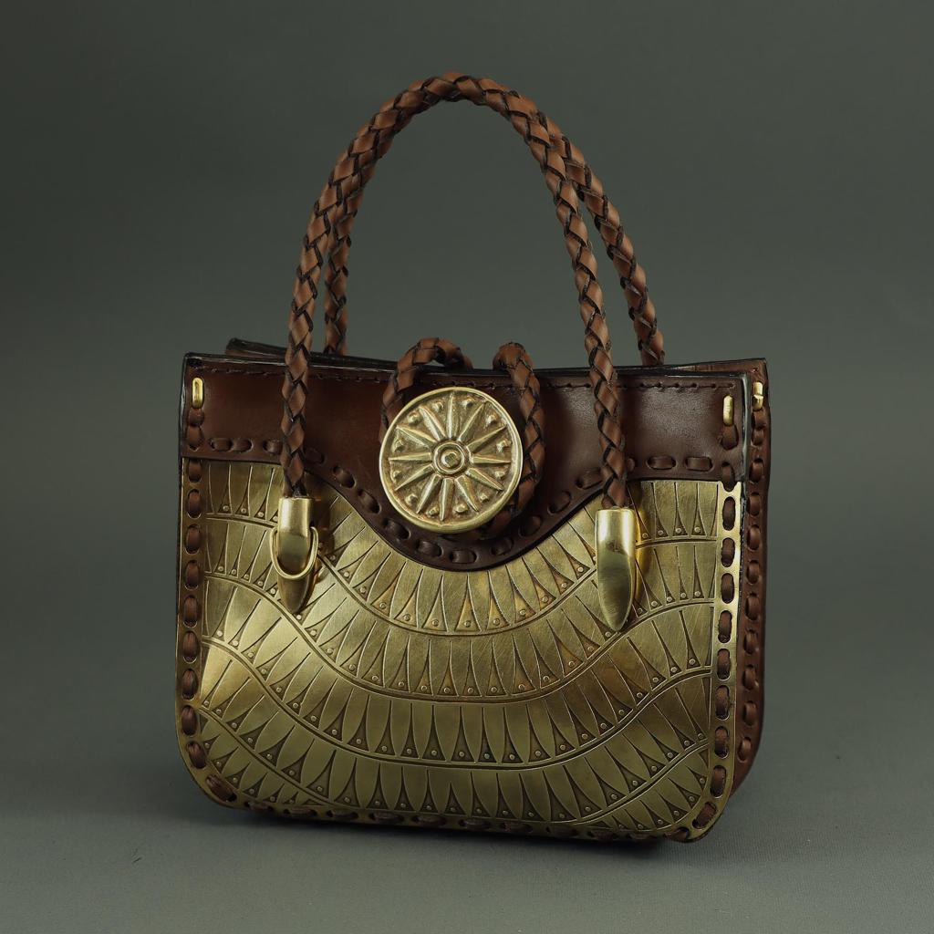 Sun Leather and Brass Bag