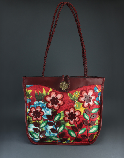 Cretonne flower bag